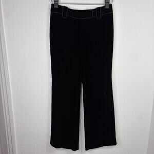 Ann Taylor Margo Black Velvet Trouser Pants Size 8, classic, preppy, elegant